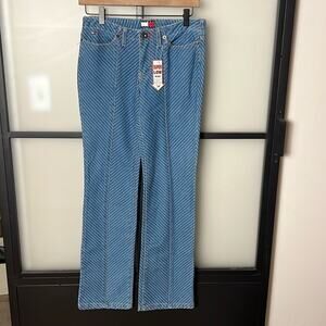 NWT Vintage Tommy Girl Jean Low Rise Stripe Blue Size Junior 5 (27x29)